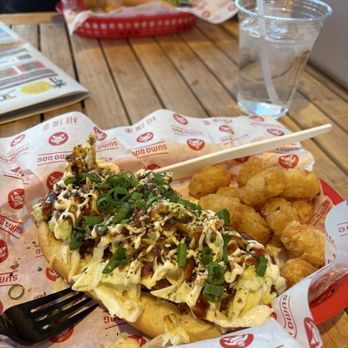 Sumo Dog - Miso Katsu Dog and tater tots - Fast Food Near Me - Indio, California Sumo Dog - Miso Katsu Dog and tater tots - Fast Food Near Me - Indio, California