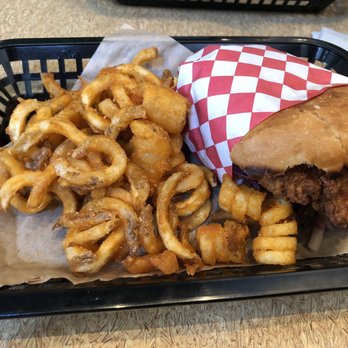 The Bird - Reg. Fried Chicken sandwich ($8) with curly fries ($2.50) - Chicken Shop Near Me - San Francisco, California The Bird - Reg. Fried Chicken sandwich ($8) with curly fries ($2.50) - Chicken Shop Near Me - San Francisco, California