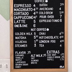 Frankly Coffee - Menu