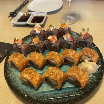 Miku - specialty sushi (red wave and surf & turf) - Japanese Near Me - Vancouver, British Columbia