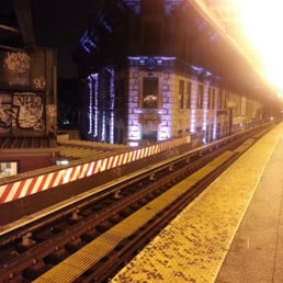 It looks like a rave, but it's just your friendly neighborhood subway station.
