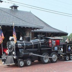 The Painesville Railroad Museum - The Collinwood 999 Engine in front of the Painesville Depot, which was first opened in 1893.