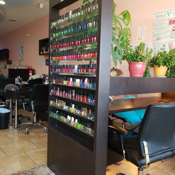 VIP Nails & Spa - Lobby Nail polish selection - Nail Salons Near Me - Joliet, Illinois