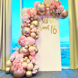 Balloons by Isabella - Sweet sixteen balloon decor, balloon service, houston balloon, backdrop rental, balloon garland, balloon near me