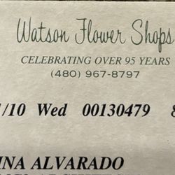 Watson Flower Shops - Delivered Jan 10th 2024
