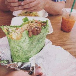 Little Canyon Food Cart - Chicken burrito with spinach tortilla