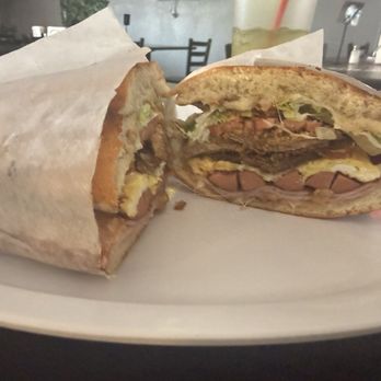 Sabor Chilango - Torta Cubana has egg and hotdogs - Mexican Near Me - Anaheim, California Sabor Chilango - Torta Cubana has egg and hotdogs - Mexican Near Me - Anaheim, California
