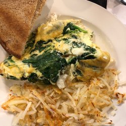 Gresa’s Cafe - Egg white spinach omelet with feta cheese.