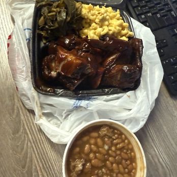 Rosako's Restaurant - 3 Meat with 2 Sides Hot Link, rib tips x2 With a side of beans - Soul Food Near Me - Bedford, Texas Rosako's Restaurant - 3 Meat with 2 Sides Hot Link, rib tips x2 With a side of beans - Soul Food Near Me - Bedford, Texas