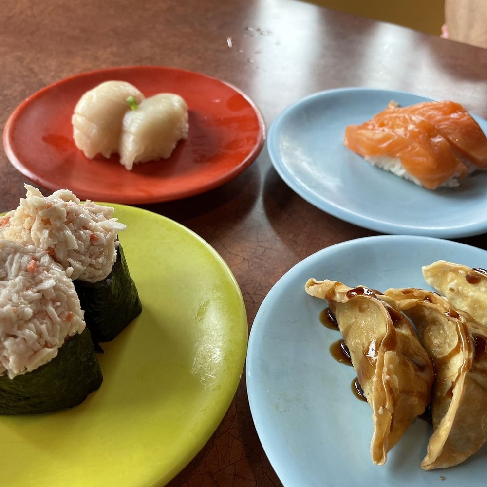 aa Sushi - Crab Salad Gunkan, Hamachi belly, King Salmon, gyoza - Sushi Bars Near Me - Kirkland, Washington aa Sushi - Crab Salad Gunkan, Hamachi belly, King Salmon, gyoza - Sushi Bars Near Me - Kirkland, Washington