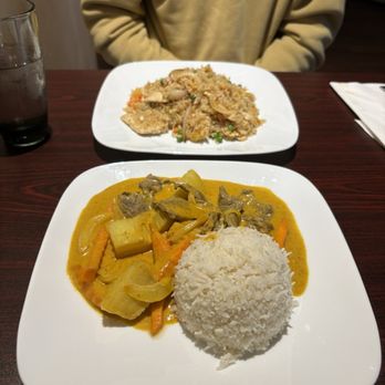 Thai Orchid - Yellow curry  and Thai Fried Rice - Thai Near Me - Rensselaer, New York