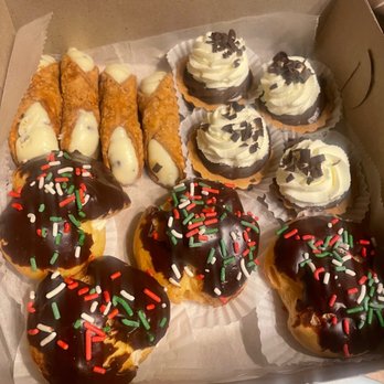 Rispoli Pastry Shop - Mini Cannolis; mini chocolate cream pies and chocolate bombs - Bakeries Near Me - Emerson, New Jersey