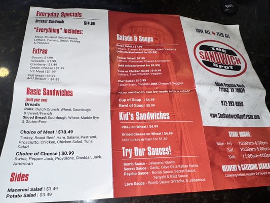 Menu photo 3 The Sandwich Spot Frisco, TX