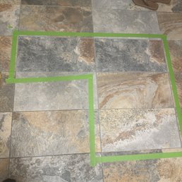 Replaced tiles are in the outline. Replaced tiles are in the outline.