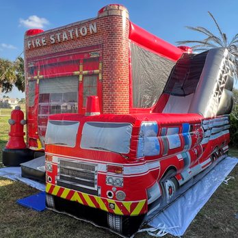 Blast Off Bounce - Fire Station Combo (Bounce House & Water Slide) - Bounce House Rentals Near Me - Bradenton, Florida Blast Off Bounce - Fire Station Combo (Bounce House & Water Slide) - Bounce House Rentals Near Me - Bradenton, Florida
