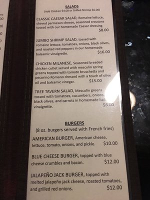 Menu photo 4 Tree Tavern Wanaque, NJ