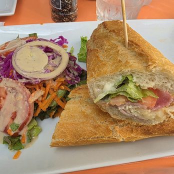 The French Touch - Ham & cheese on a French baguette with salad - French Near Me - Phillipsburg, New Jersey The French Touch - Ham & cheese on a French baguette with salad - French Near Me - Phillipsburg, New Jersey
