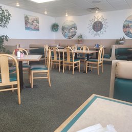 The inside of the restaraunt.