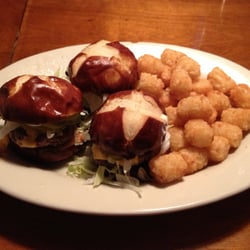 Shawn's Irish Tavern - Burger sliders with tater tots