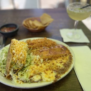 Casuelas Café - beef taco and cheese enchilada - Mexican Near Me - Palm Desert, California Casuelas Café - beef taco and cheese enchilada - Mexican Near Me - Palm Desert, California