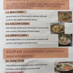 302 Thai Express - Menu