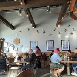Interior of The Coffee Shop features fun lighting, decorations, and plenty of seating Interior of The Coffee Shop features fun lighting, decorations, and plenty of seating