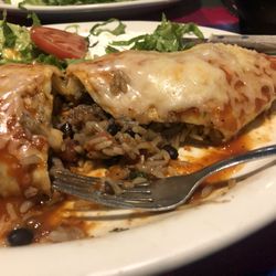 Pancho's Authentic Mexican Restaurant - Interior of my steak burrito