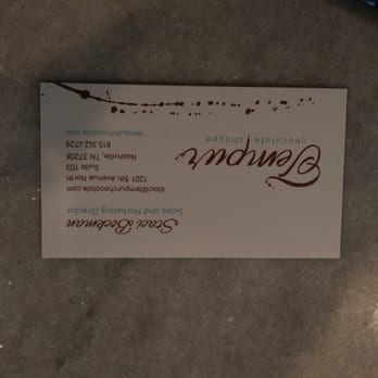 Tempered Fine Chocolates - Business card - Chocolatiers & Shops Near Me - Nashville, Tennessee Tempered Fine Chocolates - Business card - Chocolatiers & Shops Near Me - Nashville, Tennessee