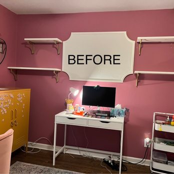 Handy Gus - Wall area that needed to be fixed (remove shelves /fill holes / move pin board) - Handyman Near Me - Ridgefield Park, New Jersey