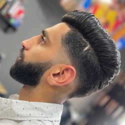 Mehak Beauty Salon - Client's haircut and beard shaping