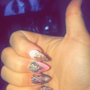 Boss Nailz - Full set acrylic with bling and custom art - Nail Salons Near Me - Vancouver, Washington Boss Nailz - Full set acrylic with bling and custom art - Nail Salons Near Me - Vancouver, Washington