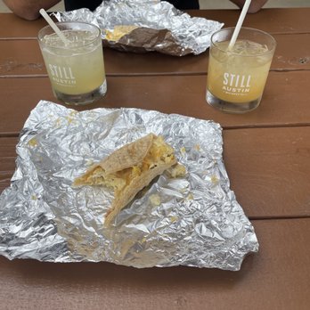 Twisted Texas Tour - Breakfast taco prices as part of the tour at Still Austin (first stop). These were soo good! - Beer Tours Near Me