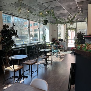 Cozy District Cafe - Extra seating in the back - New American Near Me - Fairfax, Virginia