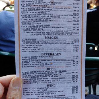 Oracle Park - Giants Club Menu - Stadiums & Arenas Near Me - San Francisco, California