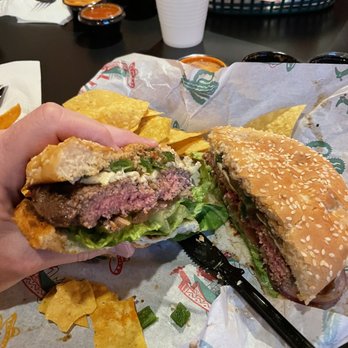 Booya's Burrito Beach - Have you ever seen a more perfectly cooked medium burger?!!! - Mexican Near Me - Collierville, Tennessee Booya's Burrito Beach - Have you ever seen a more perfectly cooked medium burger?!!! - Mexican Near Me - Collierville, Tennessee