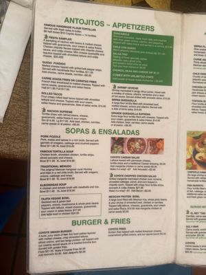 Menu photo 1 Cafe Coyote San Diego, CA
