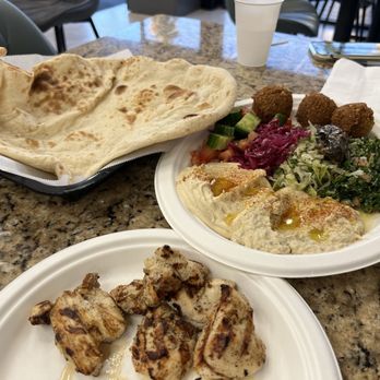 Joe's Falafel - Lemon chicken (half) and Fresh Made Laffa Bread - Mediterranean Near Me - Los Angeles, California