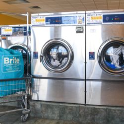 Brite Laundry Center - Several machine sizes available (20-60lb). Wash complete in 23 minutes.