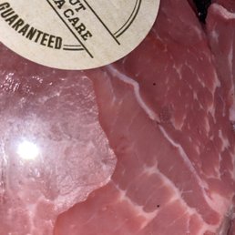 Meat with specks of styrofoam Meat with specks of styrofoam