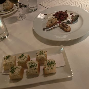 BIX - Crab toast bite and Steak Tartare - American Near Me - San Francisco, California BIX - Crab toast bite and Steak Tartare - American Near Me - San Francisco, California