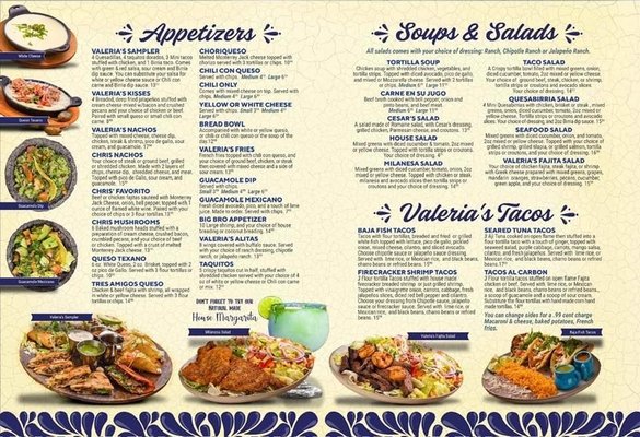 Menu photo 3 Valerias Restaurant Texarkana, TX Menu photo 3 Valerias Restaurant Texarkana, TX