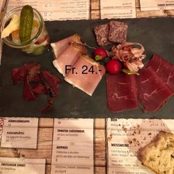Fondue Chalet Kettenbrücke - Fleischplättli für CHF 24.00, Preis-Leistung ist eine bodenlose Frechheit