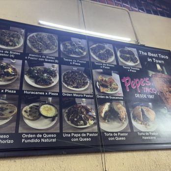 Pepe's Taco - Part of menu - Mexican Near Me - Puerto Vallarta, JAL