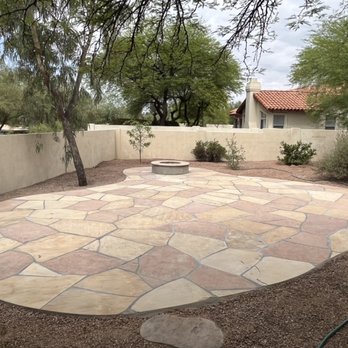Tucson Professional Landscaping - Finished patio and fire pit - Landscaping Near Me Tucson Professional Landscaping - Finished patio and fire pit - Landscaping Near Me