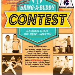 American Academy of Self Defense - Bring as many buddies with you to karate class and win a prize.