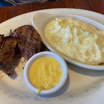 Bobby Van's Grill - 10 oz filet mignon, cooked medium rare with mashed potatoes. - Steakhouses Near Me - Jamaica, New York Bobby Van's Grill - 10 oz filet mignon, cooked medium rare with mashed potatoes. - Steakhouses Near Me - Jamaica, New York