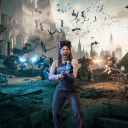 Flee Escape Rooms & VR Arena Redmond - Zero Latency VR - Space Marine VR for all the warhammer fans