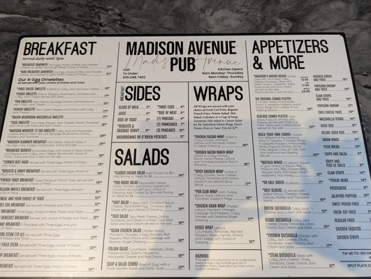 Menu photo 2 Madison Avenue Pub Everett, WA Menu photo 2 Madison Avenue Pub Everett, WA
