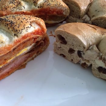 Baldwin Bagels - Cinnamon raisin bagel and a Taylor ham, sausage, bacon egg and cheese ! - Bagels Near Me - Parsippany, New Jersey Baldwin Bagels - Cinnamon raisin bagel and a Taylor ham, sausage, bacon egg and cheese ! - Bagels Near Me - Parsippany, New Jersey