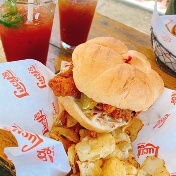 Lucy's Fried Chicken - The Revival Chicken Sandwich and Bloody Mary - New American Near Me - Austin, Texas
